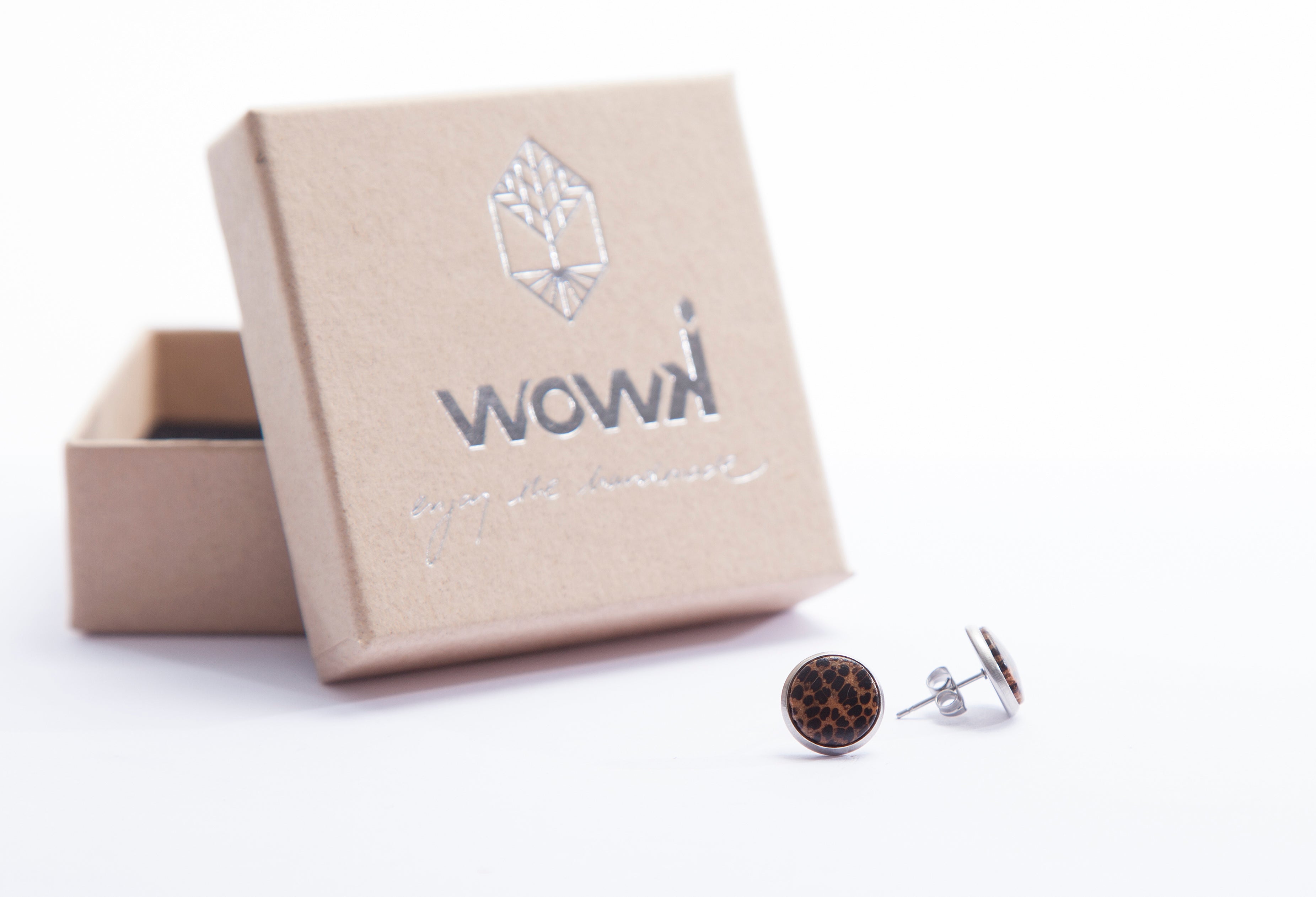 Ohrringe Silber mit dunklem Palmenholz von wowki