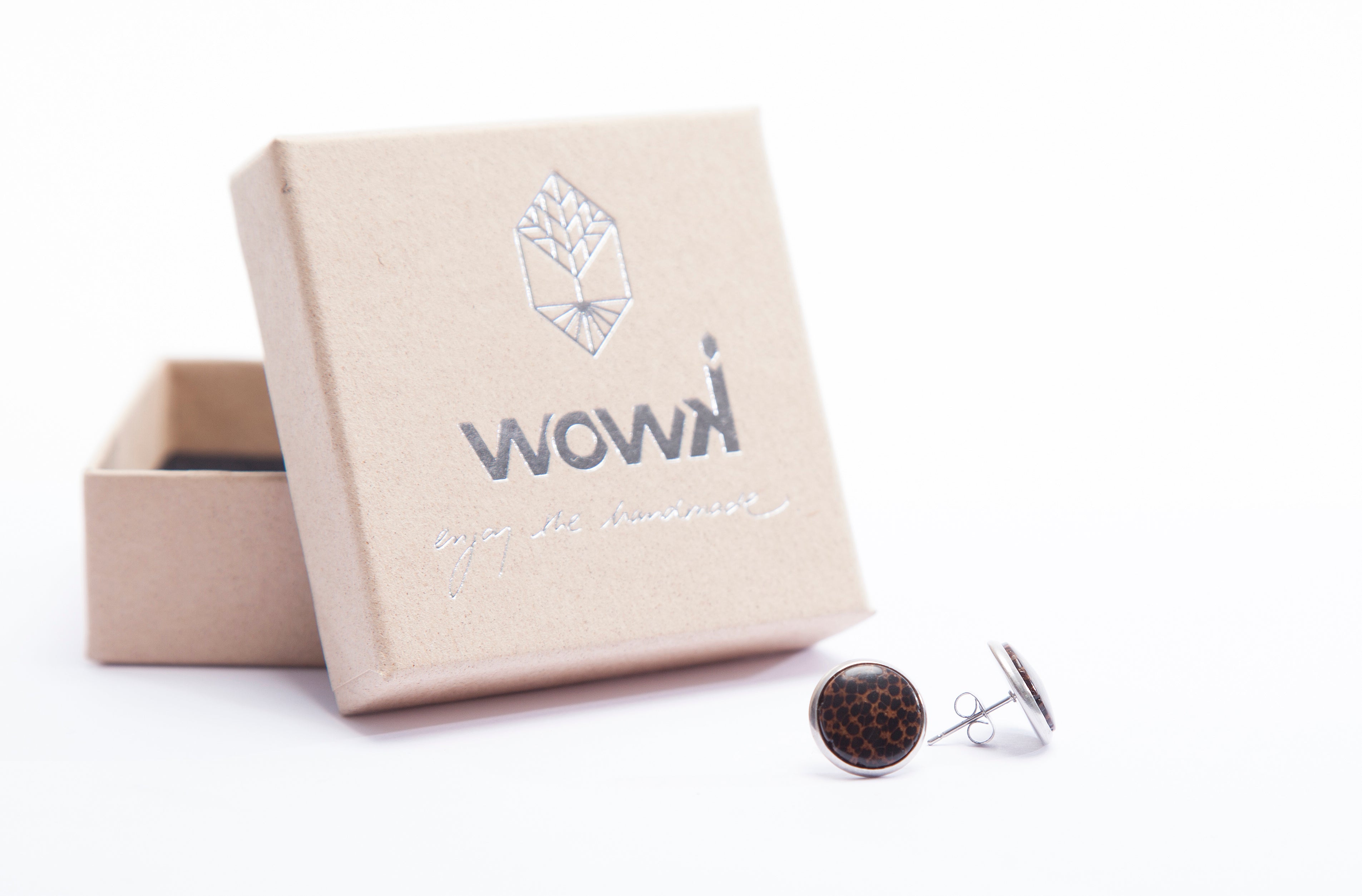 Ohrringe Silber mit dunklem Palmenholz von wowki