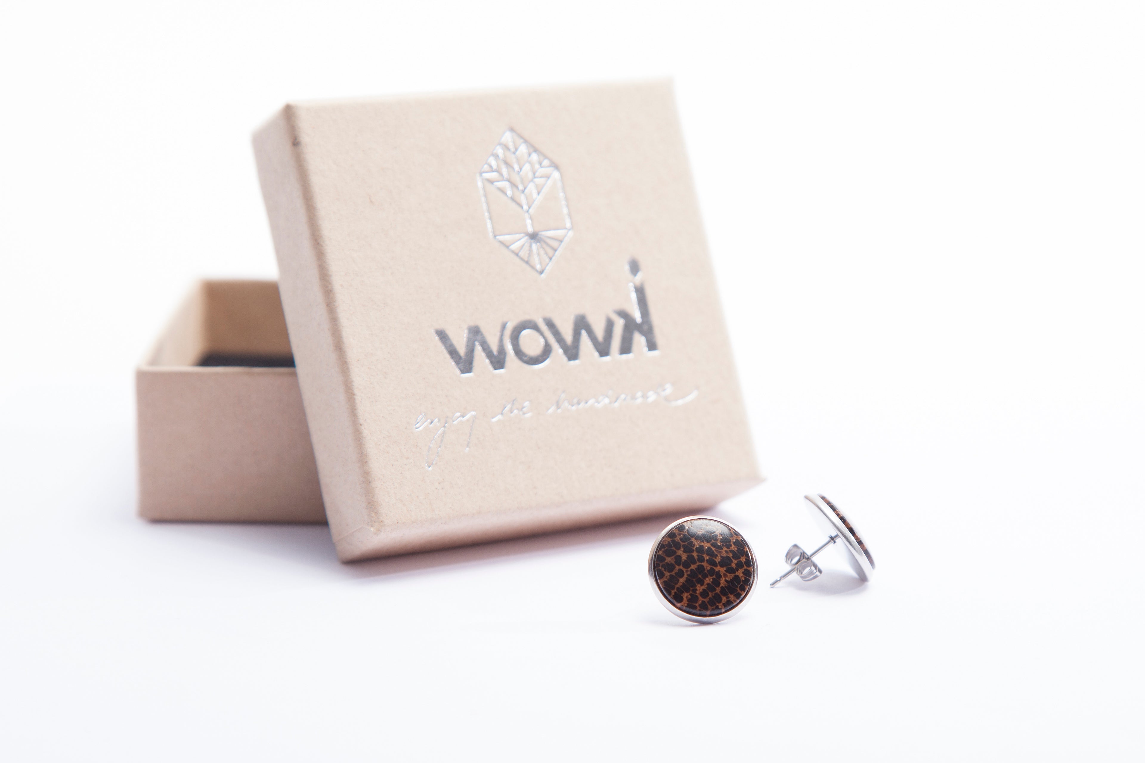 Ohrringe Silber mit dunklem Palmenholz von wowki