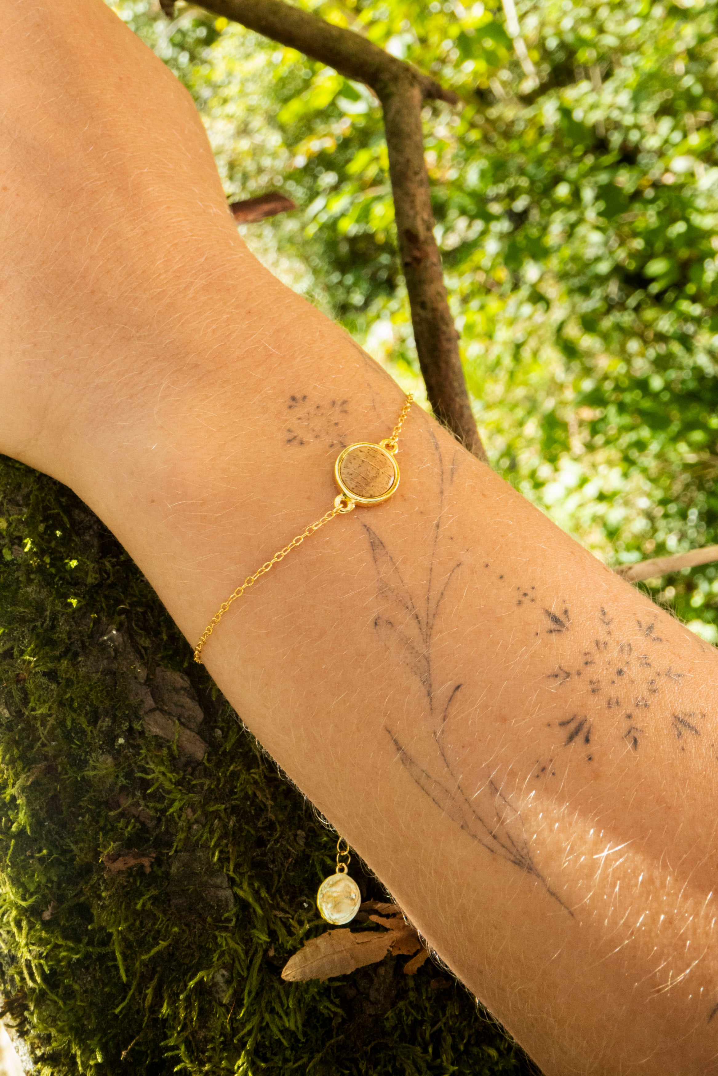 Armband mit Eichenholz in 925 Silber (einfach) von wowki