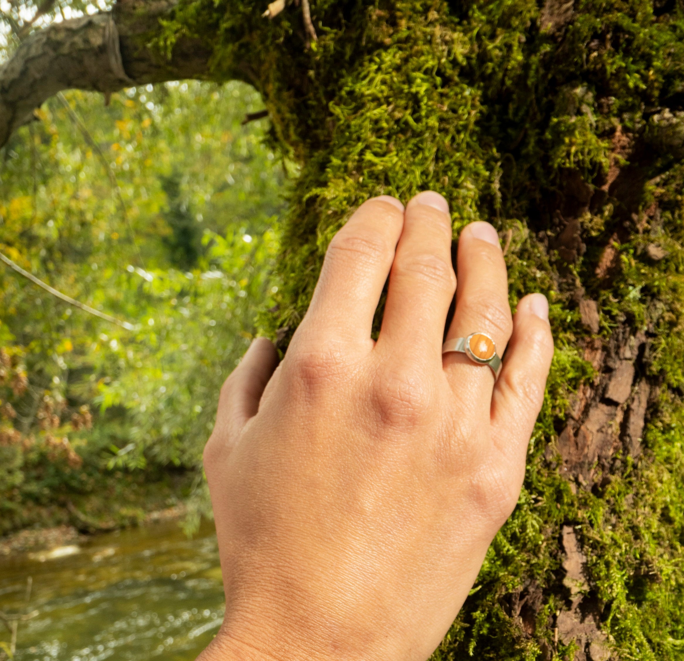 Ring Silber mit Eibenholz von wowki
