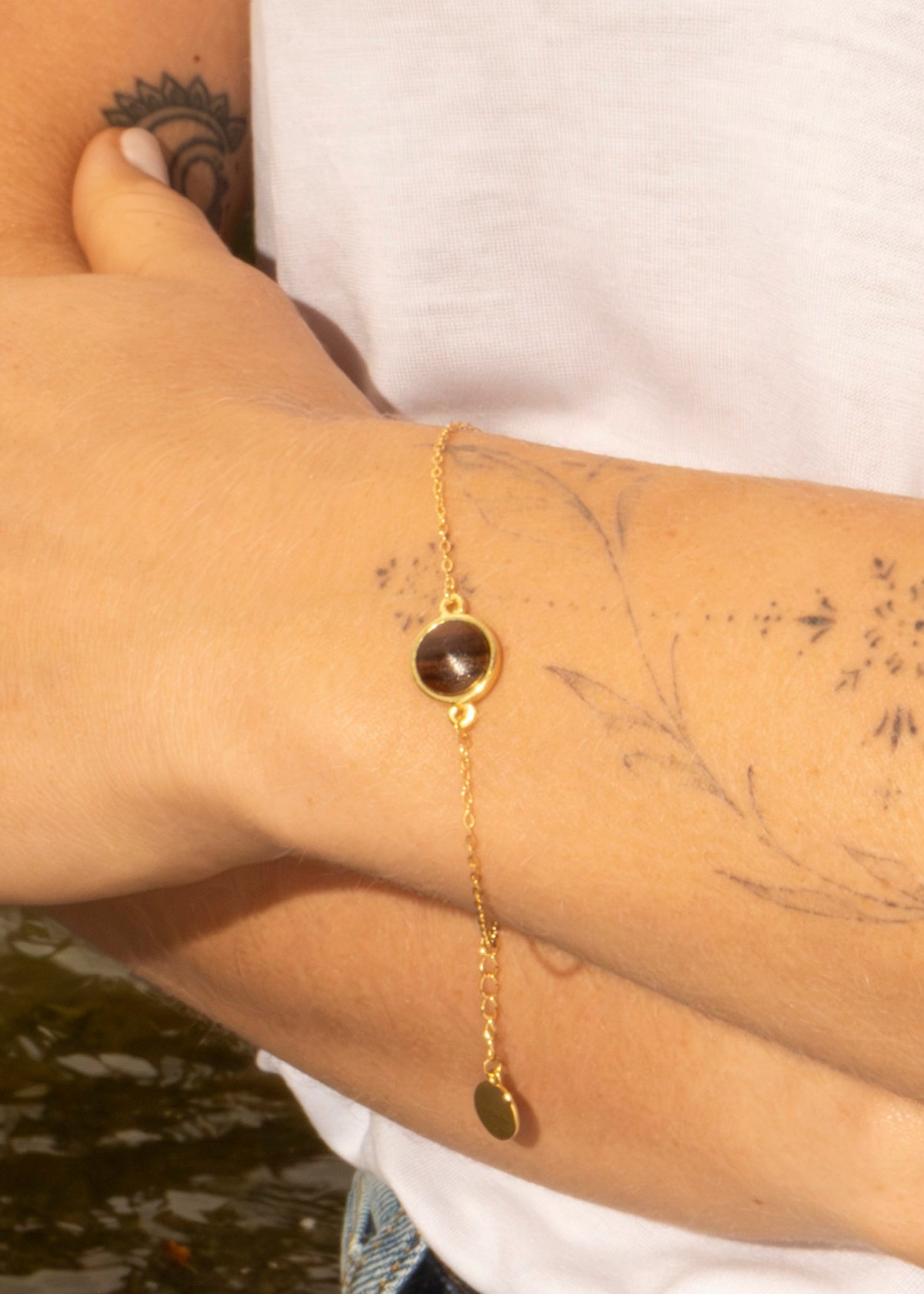 Armband mit Palisanderholz in 925 Silber (einfach) von wowki