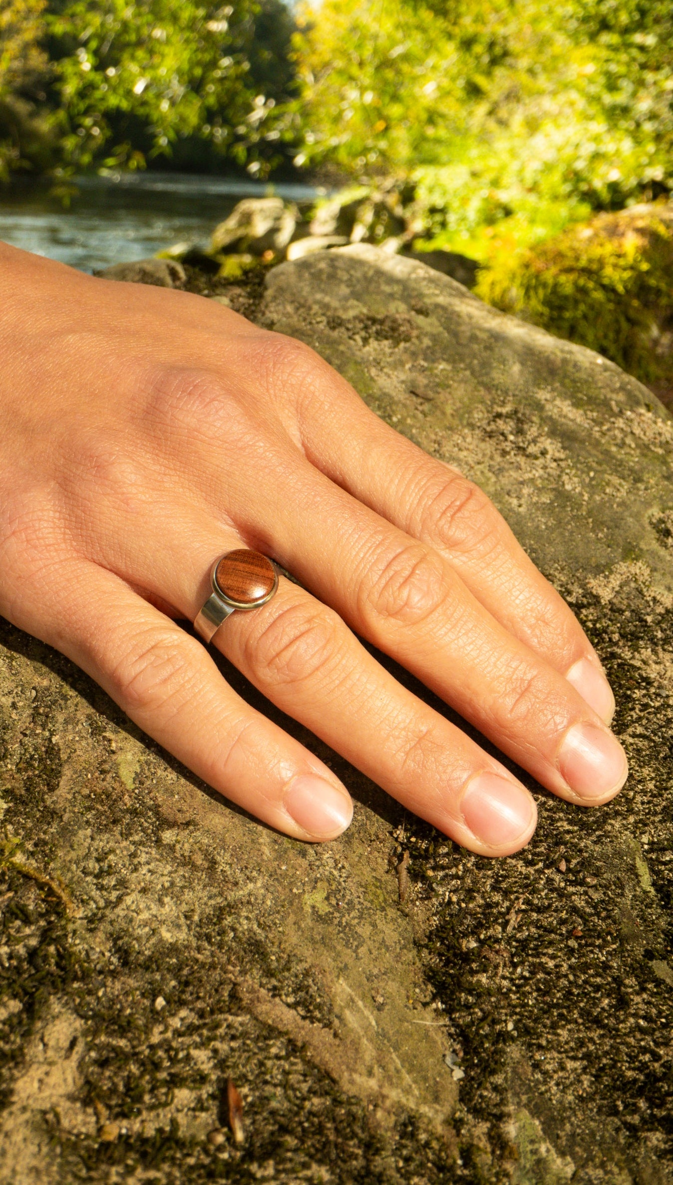 Ring Silber mit Pflaumenholz von wowki