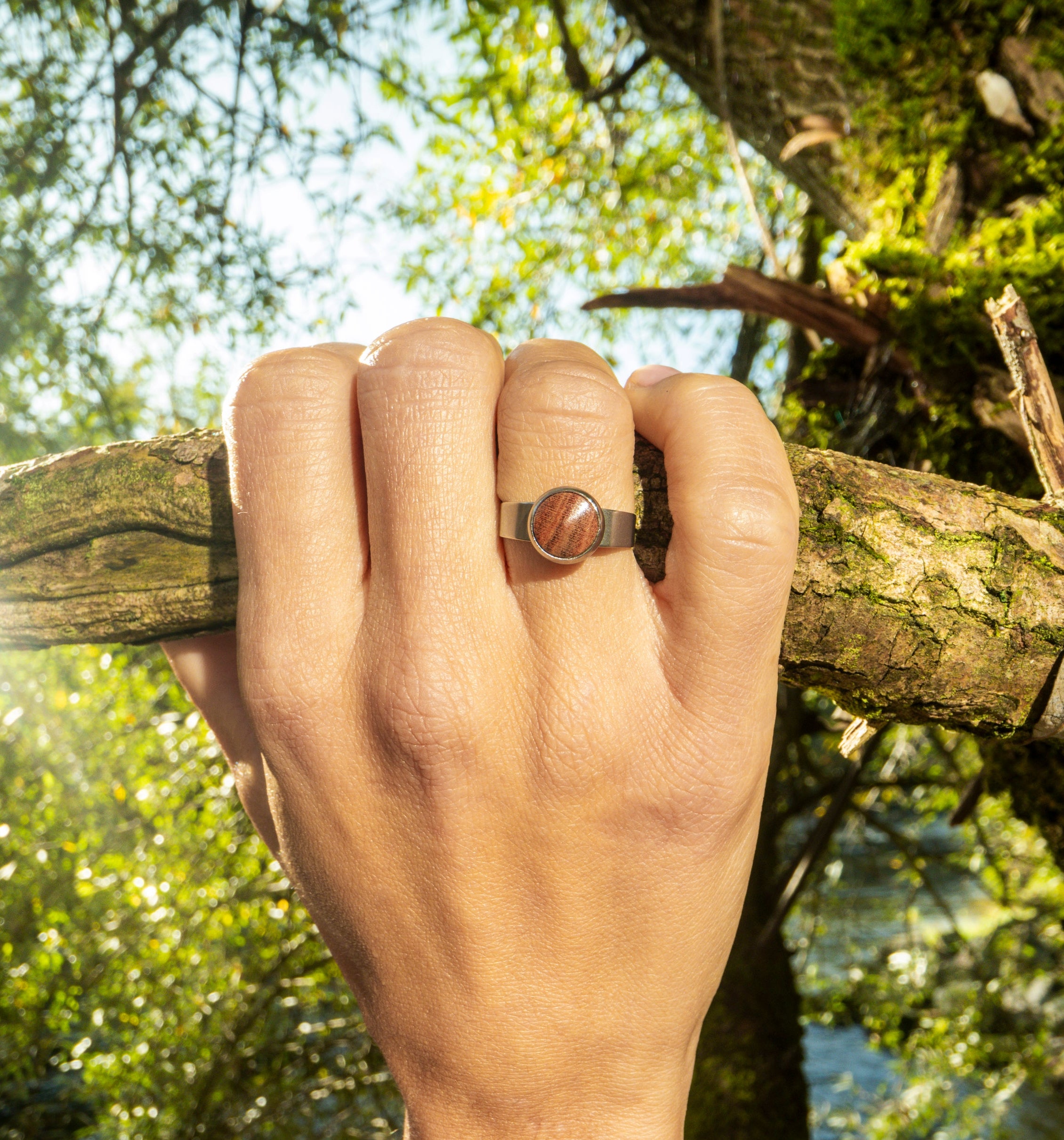 Ring Silber mit Pflaumenholz von wowki