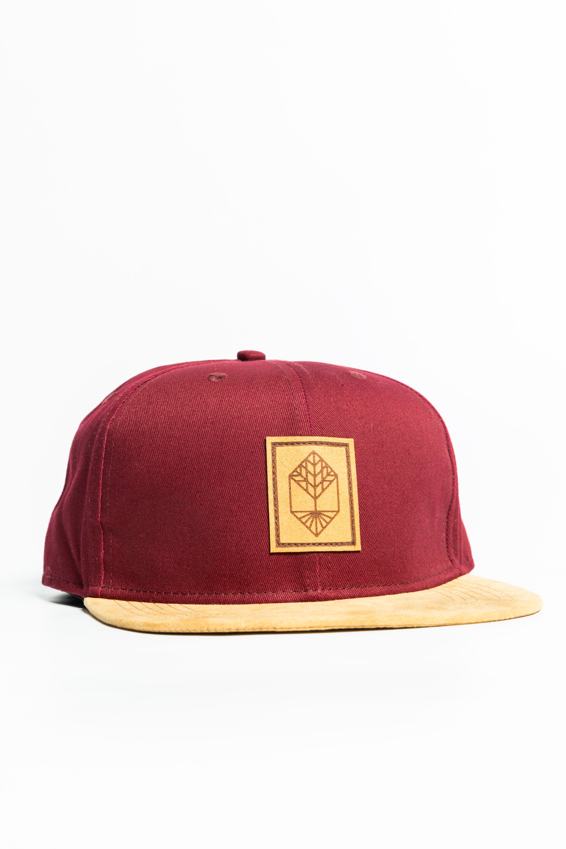 Snapback Cap Wildleder Weinrot von wowki