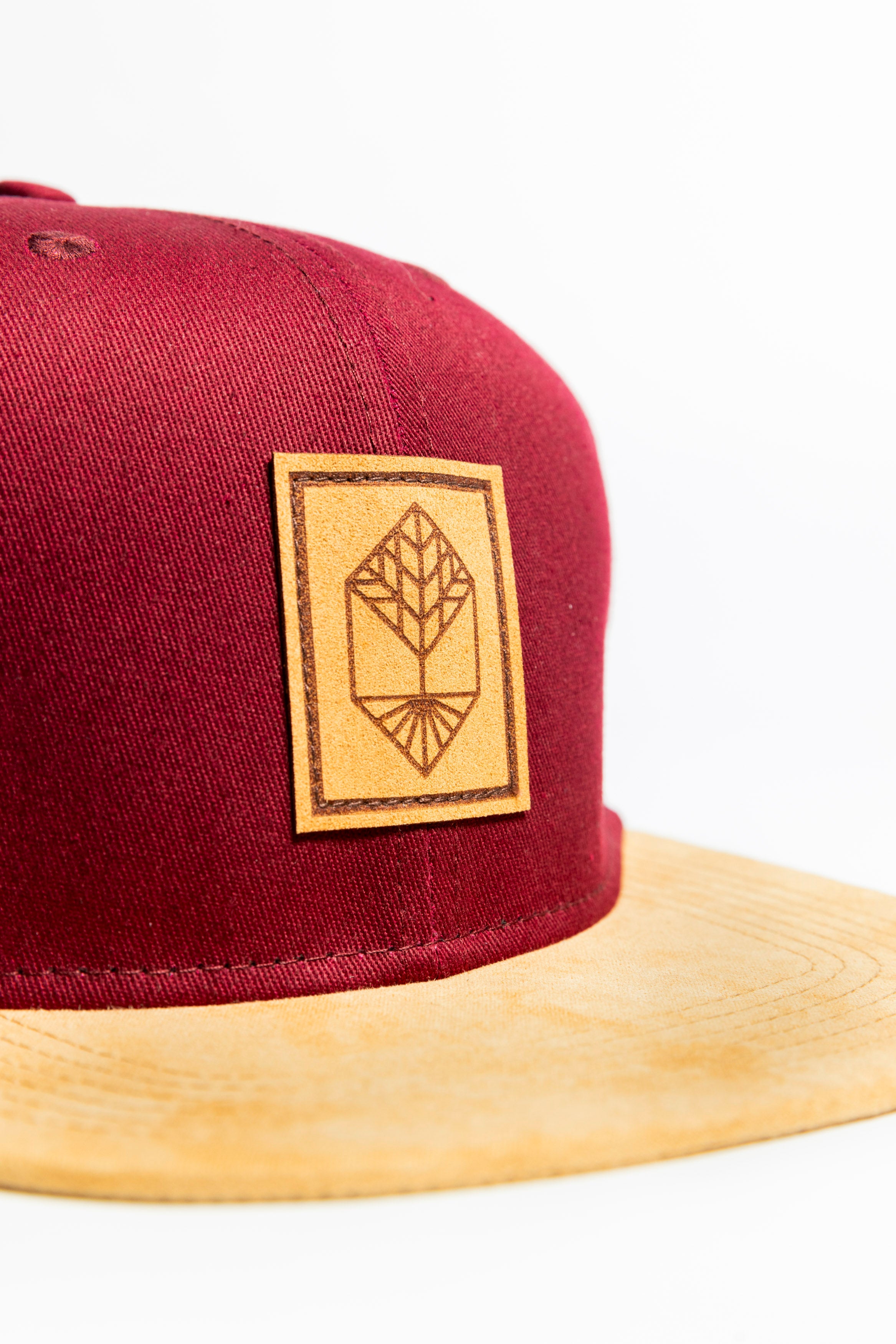 Snapback Cap Wildleder Weinrot von wowki