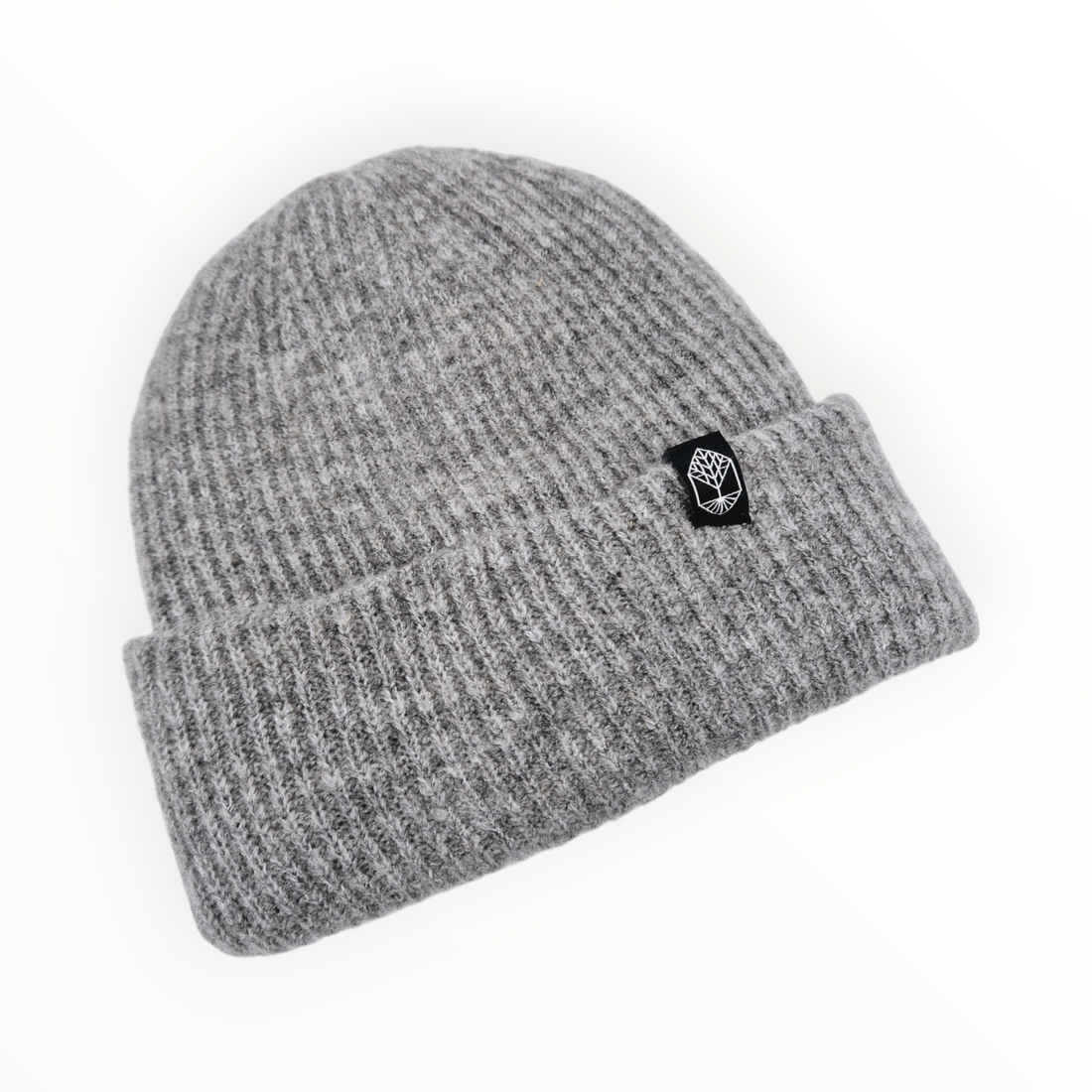 Arctic Luxe Ribbed Beanie von Wowki in Mausgrau