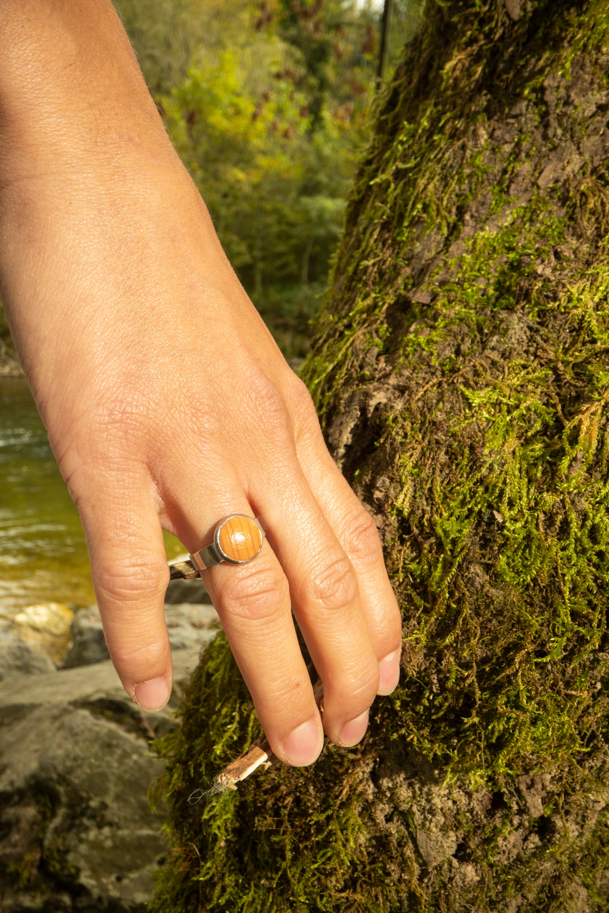 Ring Silber mit Eibenholz von wowki