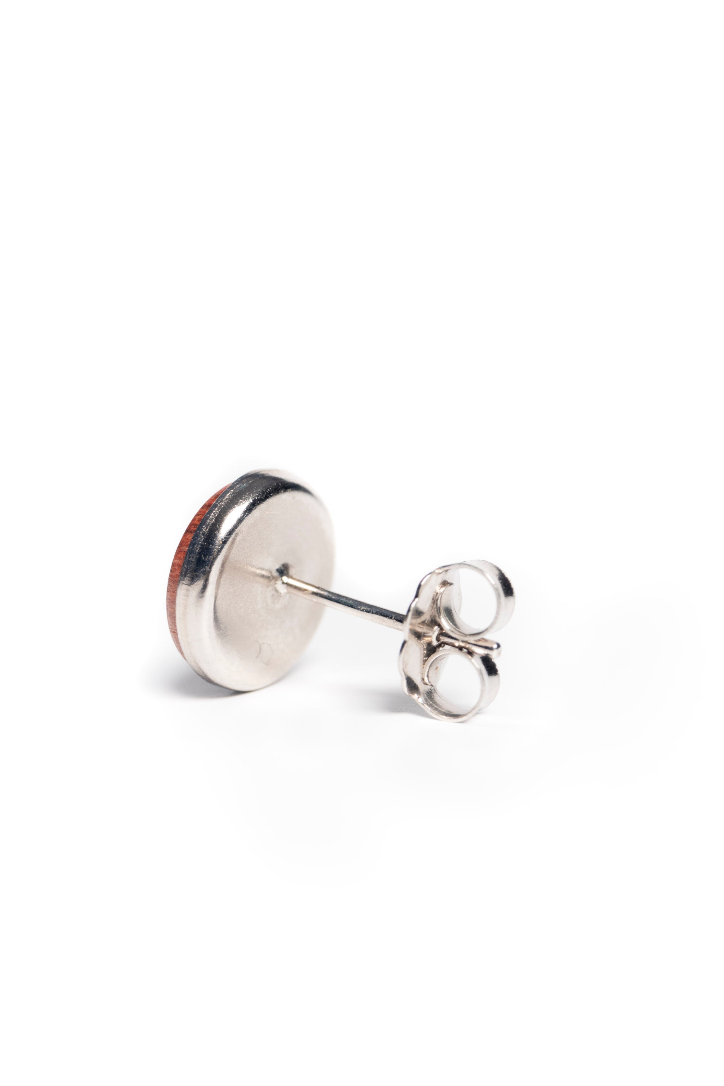 Ohrringe mit hellem Palmenholz in 925 Sterlingsilber