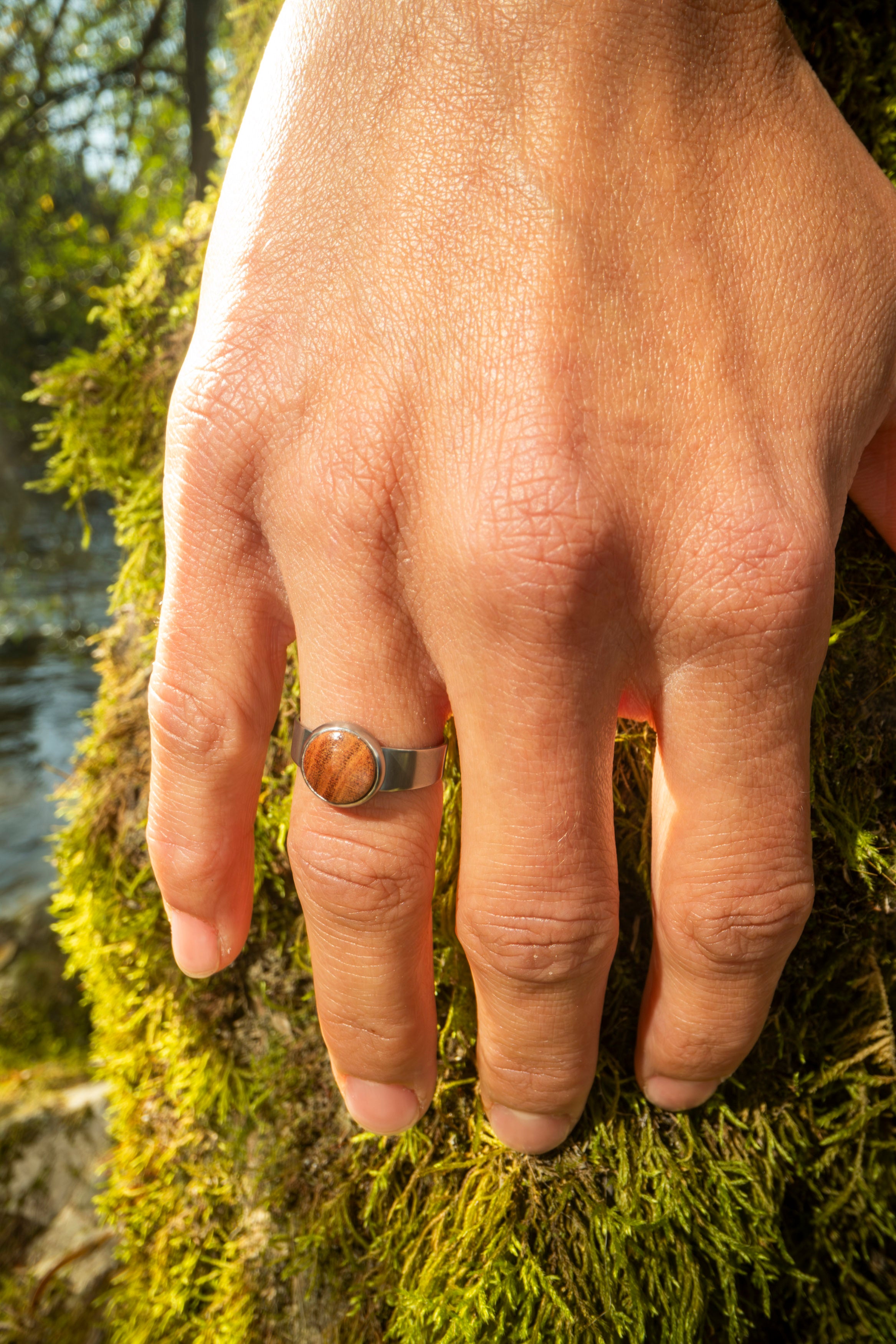 Ring Silber mit Pflaumenholz von wowki